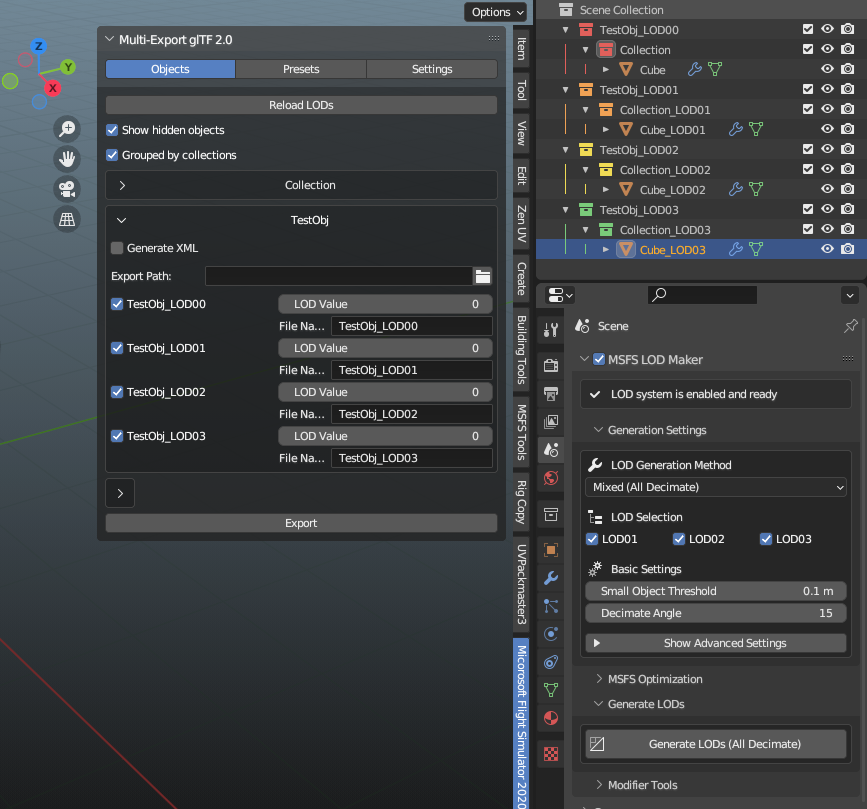 MSFS LOD Maker - Blender Plugin